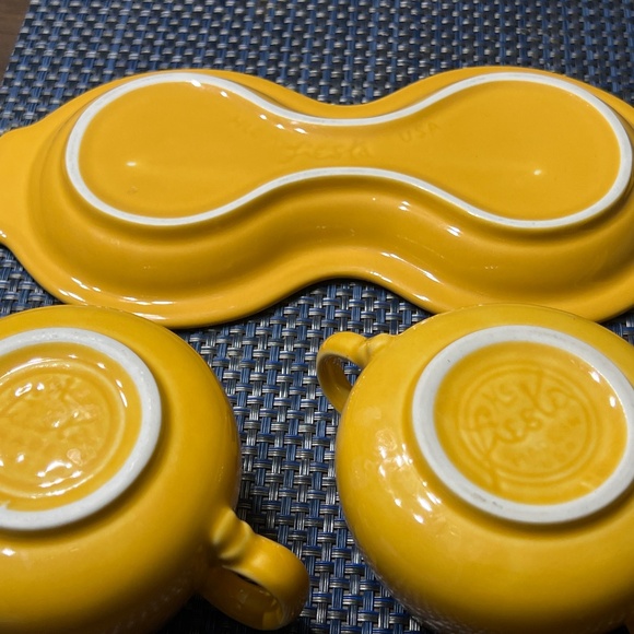 Fiestaware sugar and creamer marigold   RETIRED - Picture 5 of 7